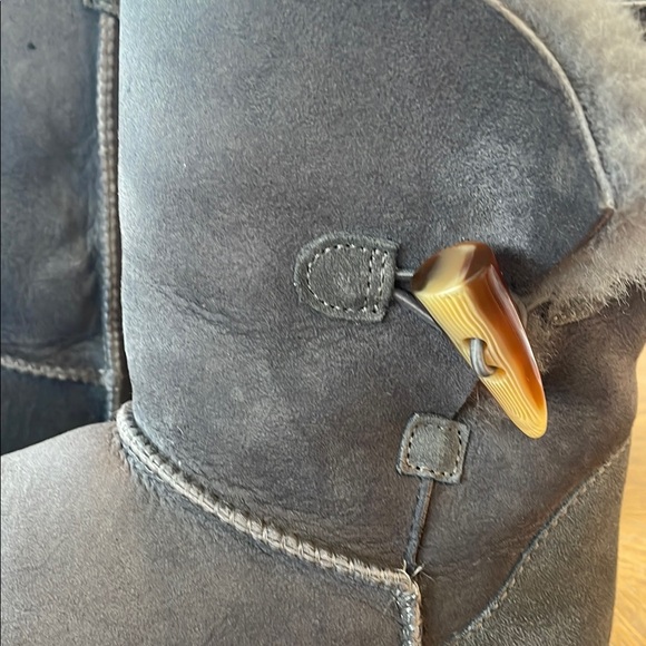 Women's Gray Suede Cozie Steps with Ugg winter boot styling. - Picture 2 of 5